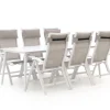 Bellagio Lugo/Sora 220cm dining tuinset 7-delig verstelbaar
