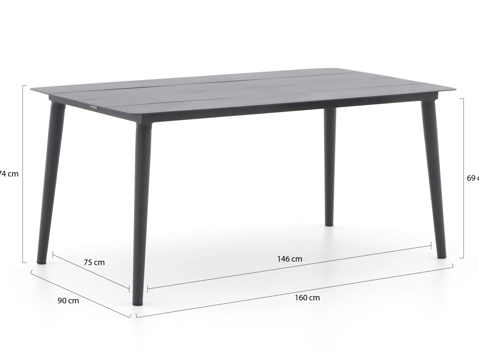 Bellagio Lugo/Sora 160cm dining tuinset 5-delig