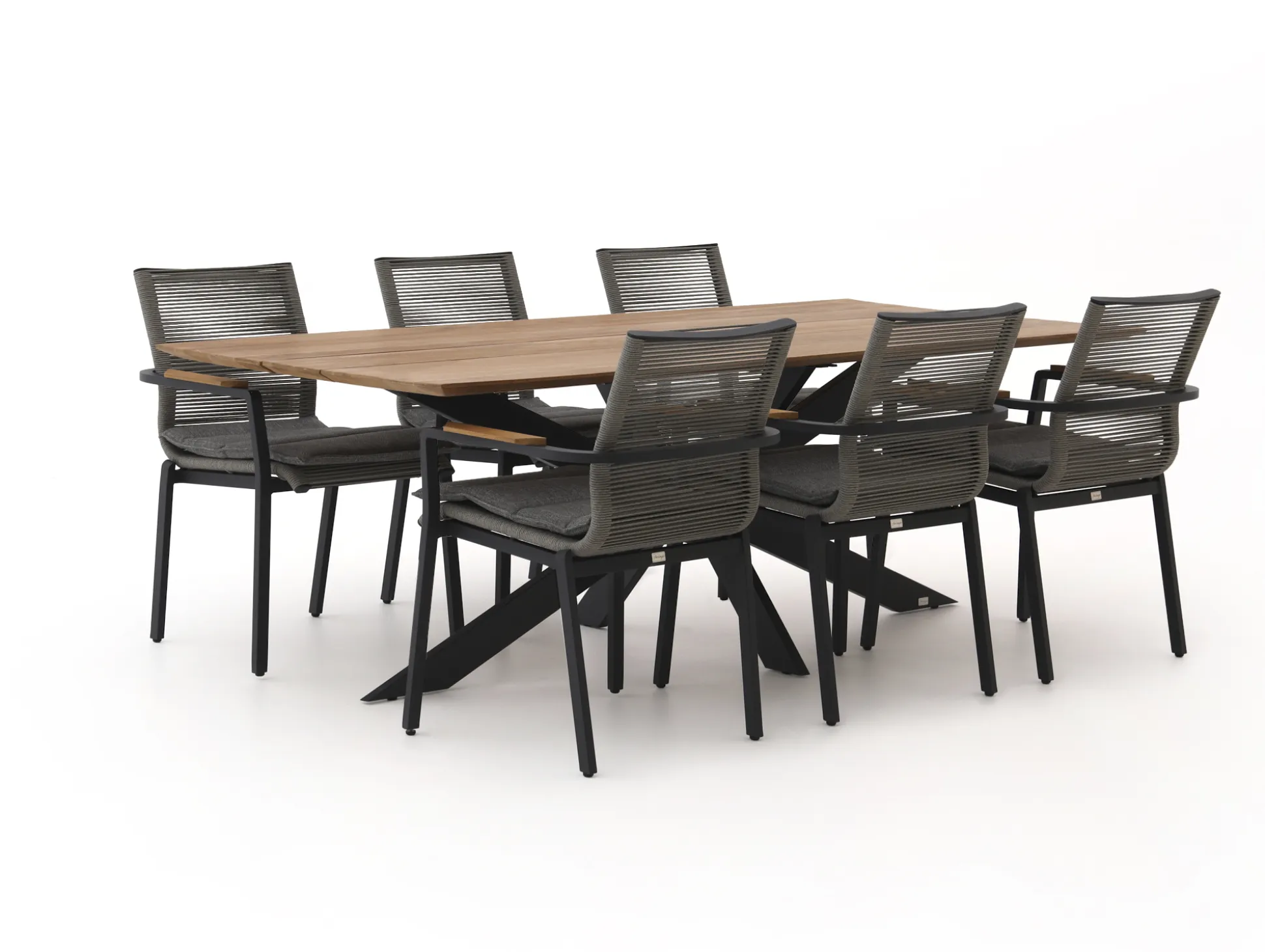 Bellagio Marudo/Furato 220cm dining tuinset 7-delig stapelbaar