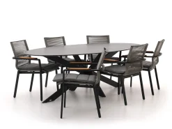 Bellagio Marudo/Furato ellips 240cm dining tuinset 7-delig stapelbaar