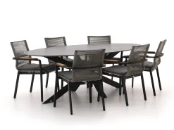 Bellagio Marudo/Furato ellips 240cm dining tuinset 7-delig stapelbaar
