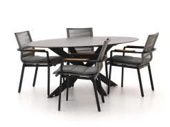 Bellagio Marudo/Furato ellips 200cm dining tuinset 5-delig stapelbaar