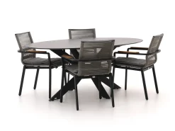 Bellagio Marudo/Furato ellips 200cm dining tuinset 5-delig stapelbaar