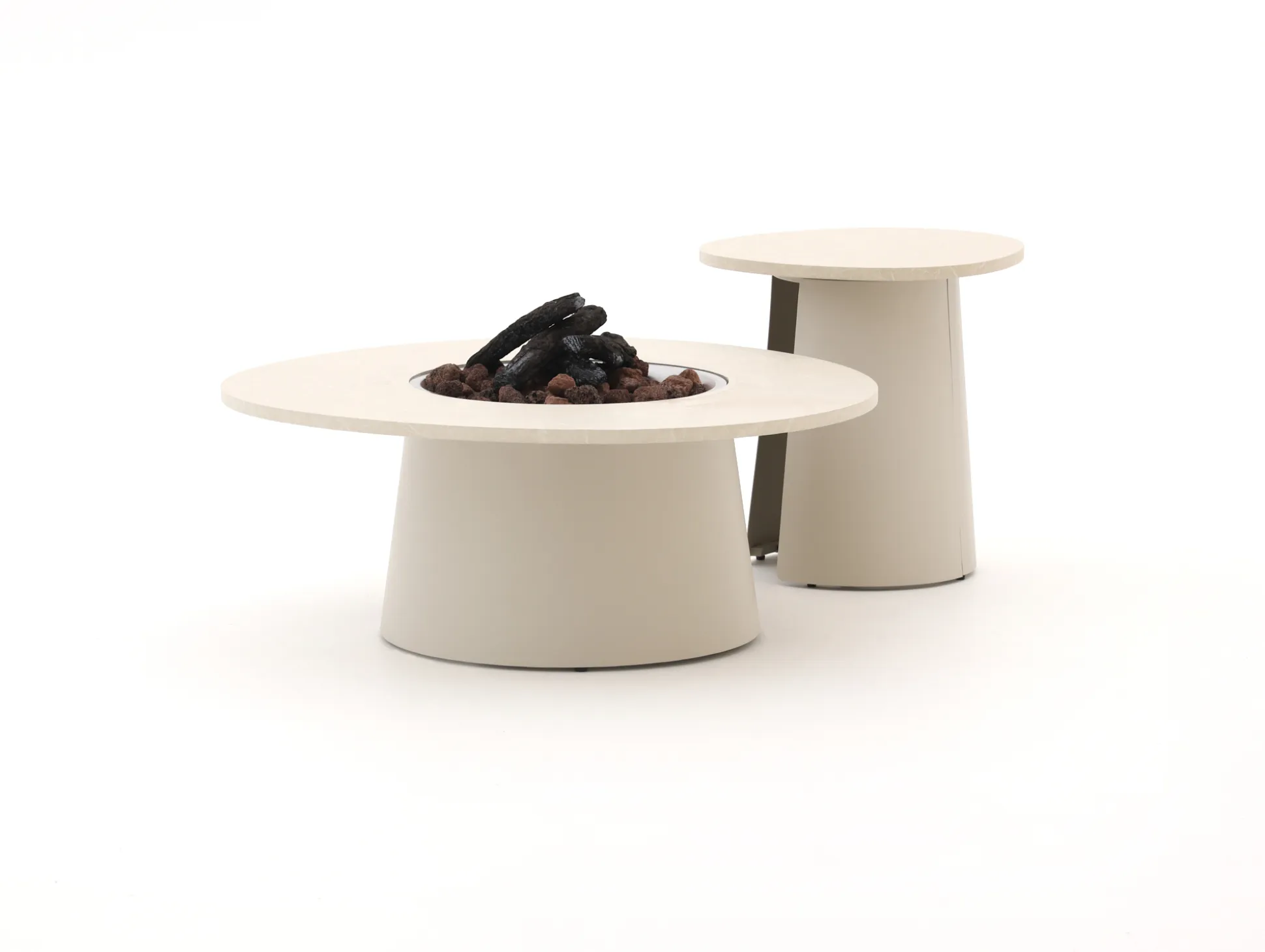 Bellagio Mineo/Cosidune hoek loungeset met vuurtafels 6-delig