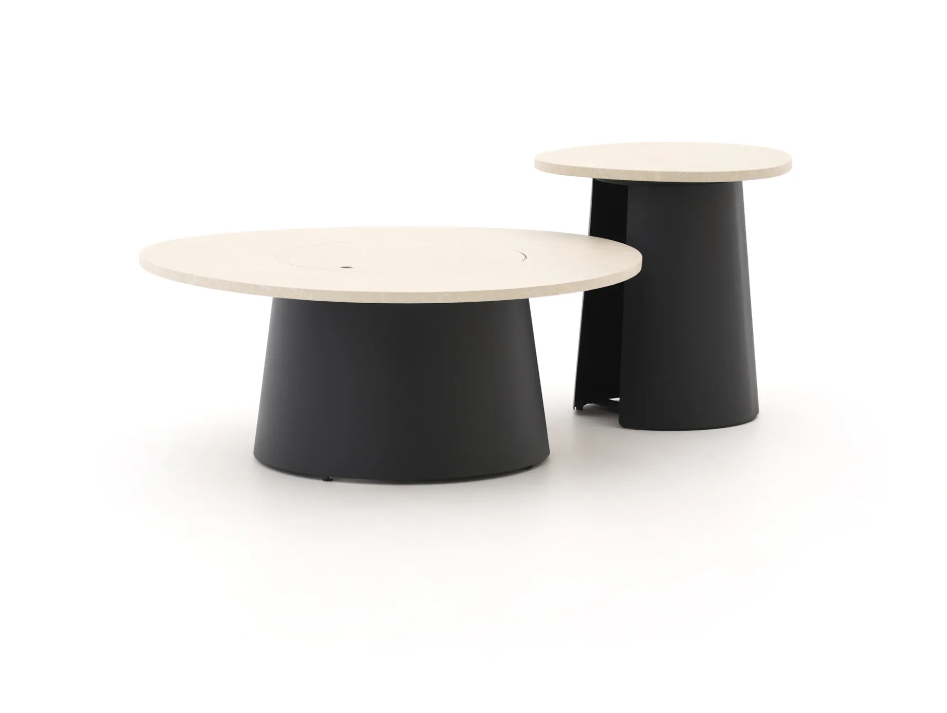 Bellagio Mineo/Cosidune hoek loungeset met vuurtafels 6-delig