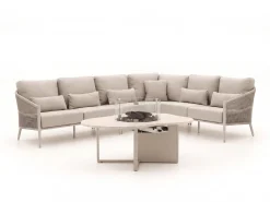 Bellagio Mineo/Cosiloft Novi hoek loungeset met vuurtafel 5-delig