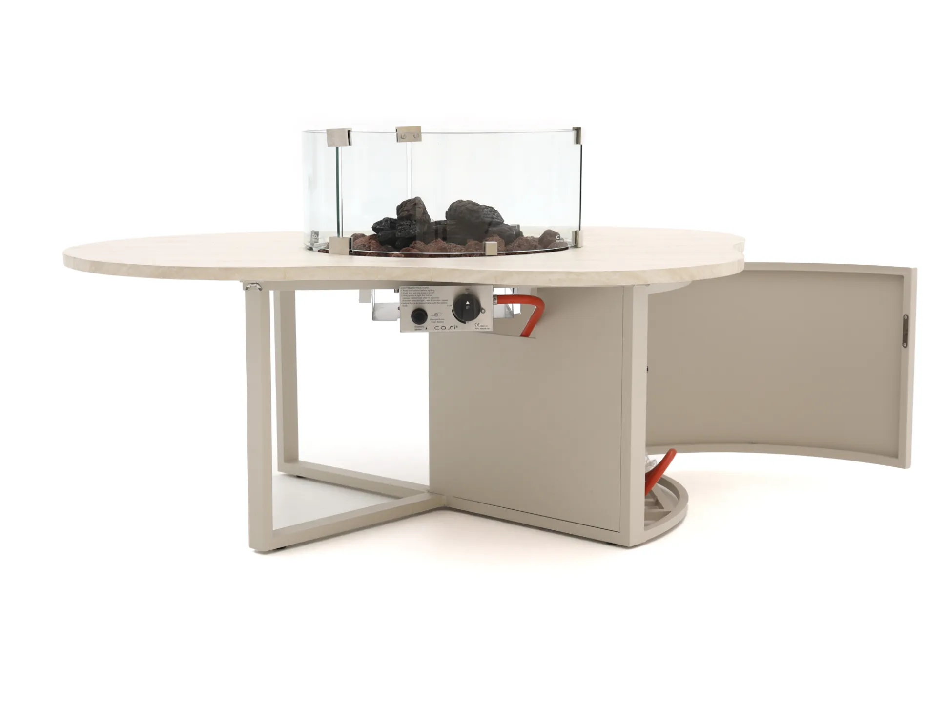 Bellagio Mineo/Cosiloft Novi hoek loungeset met vuurtafel 5-delig