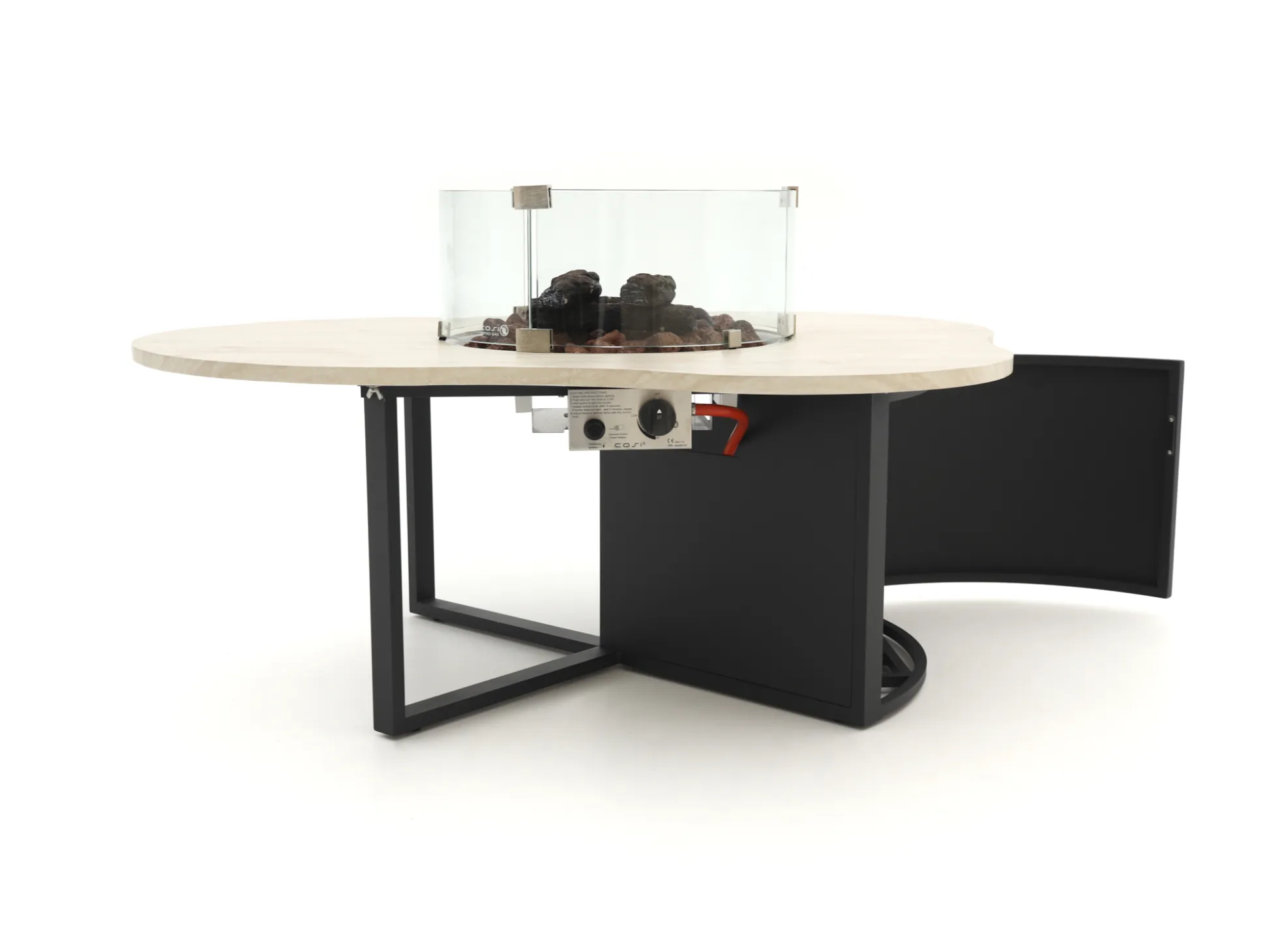 Bellagio Mineo/Cosiloft Novi hoek loungeset met vuurtafel 5-delig