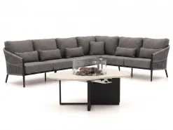 Bellagio Mineo/Cosiloft Novi hoek loungeset met vuurtafel 5-delig