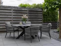 Bellagio Mineo/Furato ellips 200cm dining tuinset 5-delig