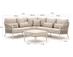 Bellagio Mineo hoek loungeset 4-delig
