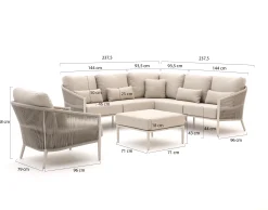 Bellagio Mineo hoek loungeset 5-delig