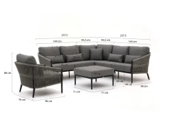 Bellagio Mineo hoek loungeset 5-delig