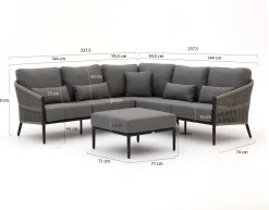 Bellagio Mineo hoek loungeset 4-delig