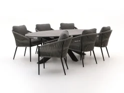 Bellagio Mineo/Induno Ellips 240cm dining tuinset 7-delig