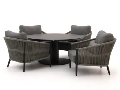 Bellagio Mineo/La Fonte ø150cm low dining tuinset 5-delig