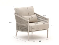 Bellagio Mineo/La Fonte ø150cm low dining tuinset 5-delig