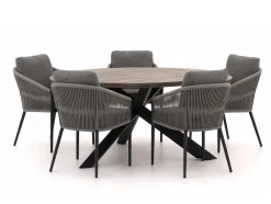 Bellagio Mineo/ROUGH-Y ø 150cm dining tuinset 6-delig