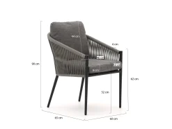 Bellagio Mineo/ROUGH-Y ø 150cm dining tuinset 6-delig
