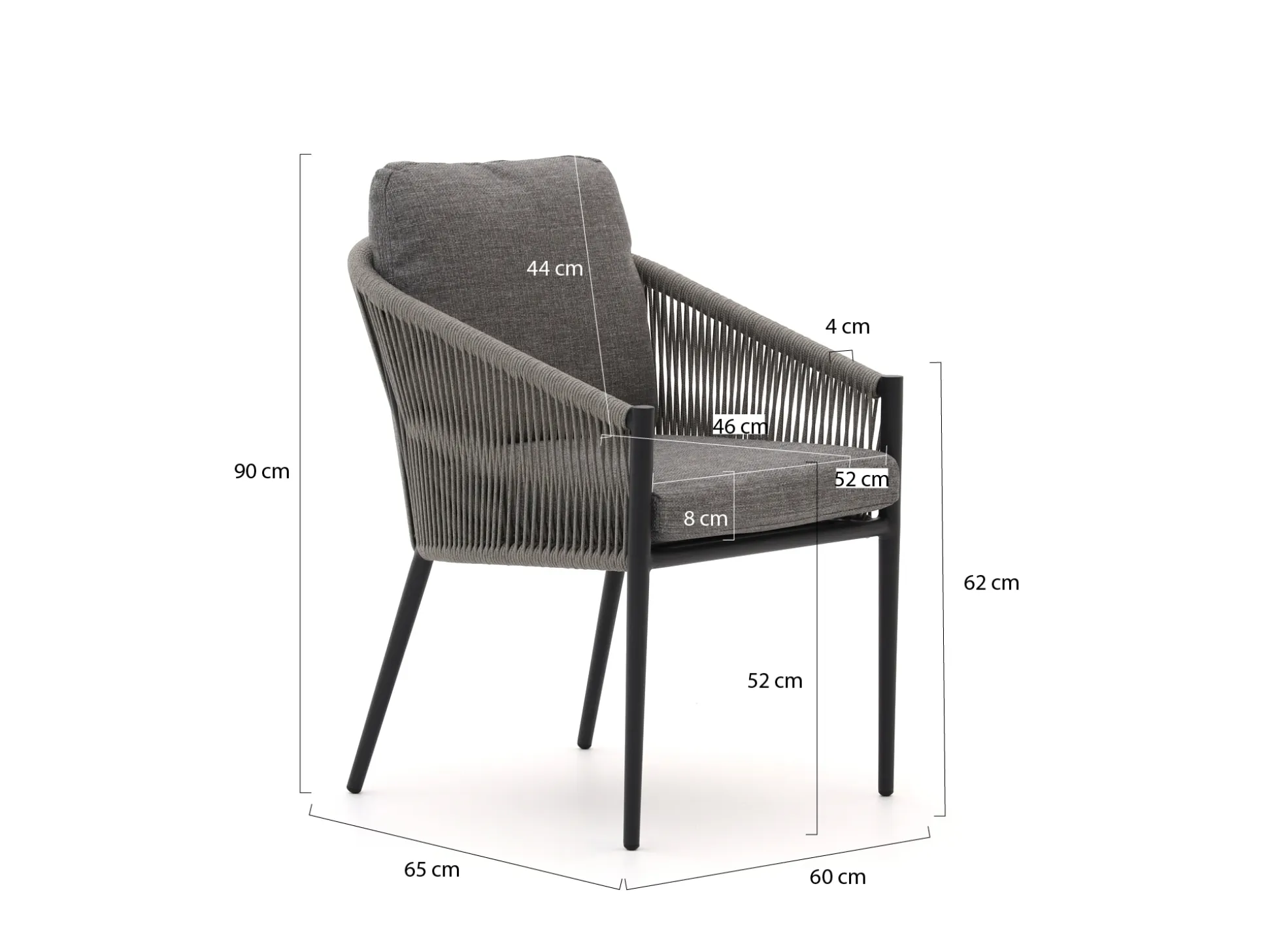 Bellagio Mineo/ROUGH-Y ø 150cm dining tuinset 6-delig