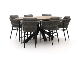 Bellagio Mineo/ROUGH-Y Ellips 240cm high dining tuinset 7-delig