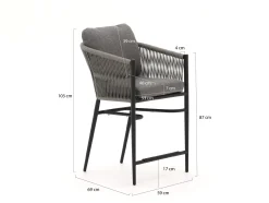 Bellagio Mineo/ROUGH-Y Ellips 240cm high dining tuinset 7-delig