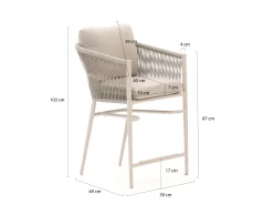 Bellagio Mineo/ROUGH-Y Ellips 240cm high dining tuinset 7-delig