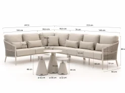 Bellagio Mineo/Tusa hoek loungeset 7-delig links