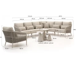 Bellagio Mineo/Tusa hoek loungeset 8-delig rechts