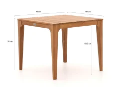 Bellagio Omodeo/Bruca 90cm dining tuinset 3-delig
