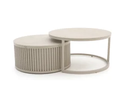 Bellagio Oriago lounge tuintafelset ø85cm(h:45cm)/ø78cm (h:36cm)