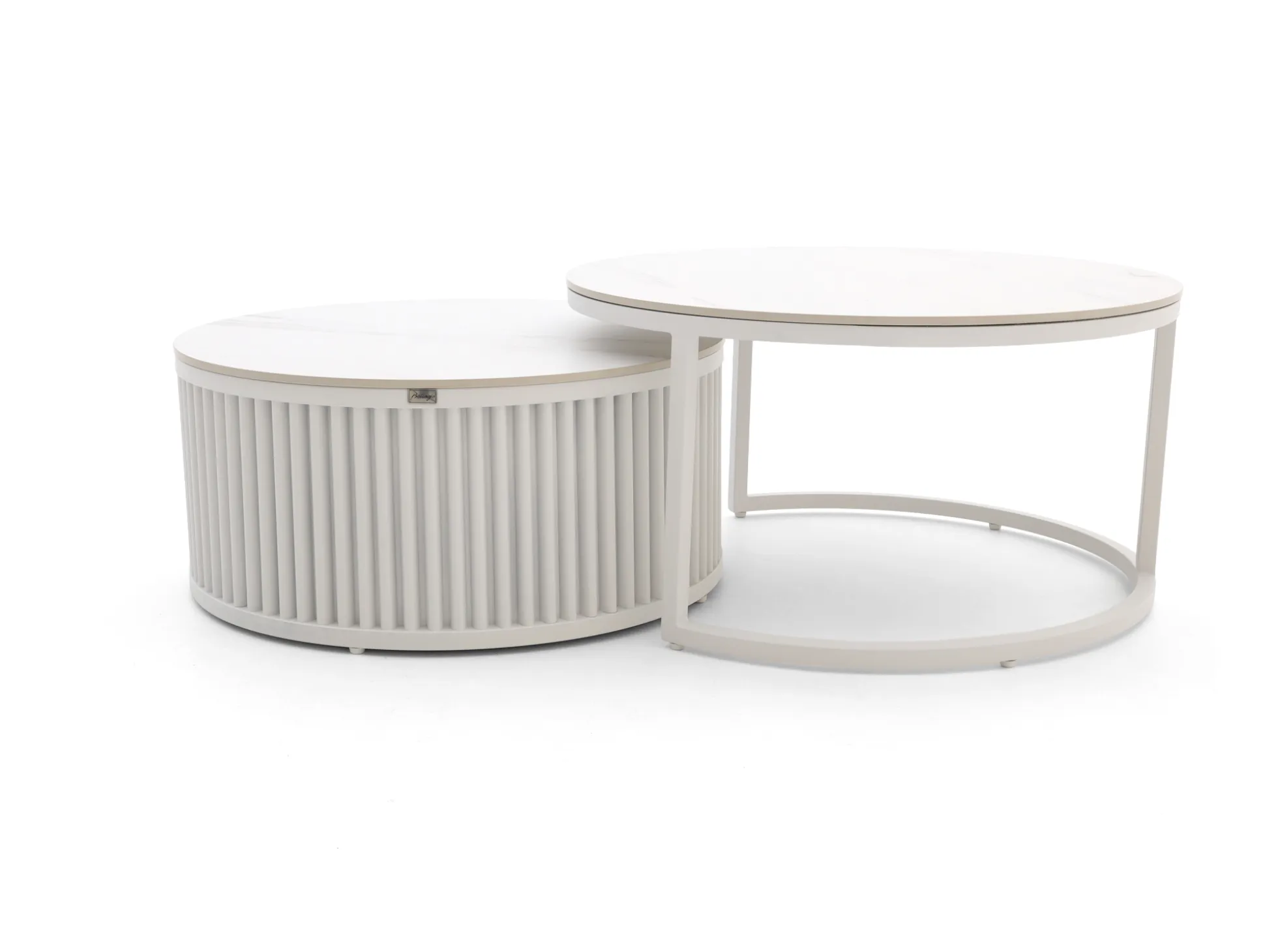 Bellagio Oriago lounge tuintafelset ø85cm(h:45cm)/ø78cm (h:36cm)