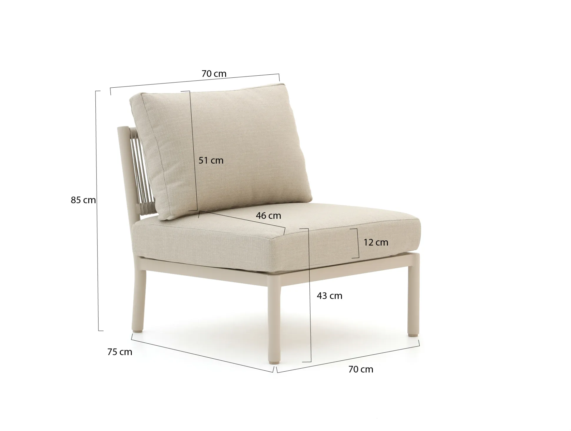 Bellagio Panaro hoek loungeset 5-delig