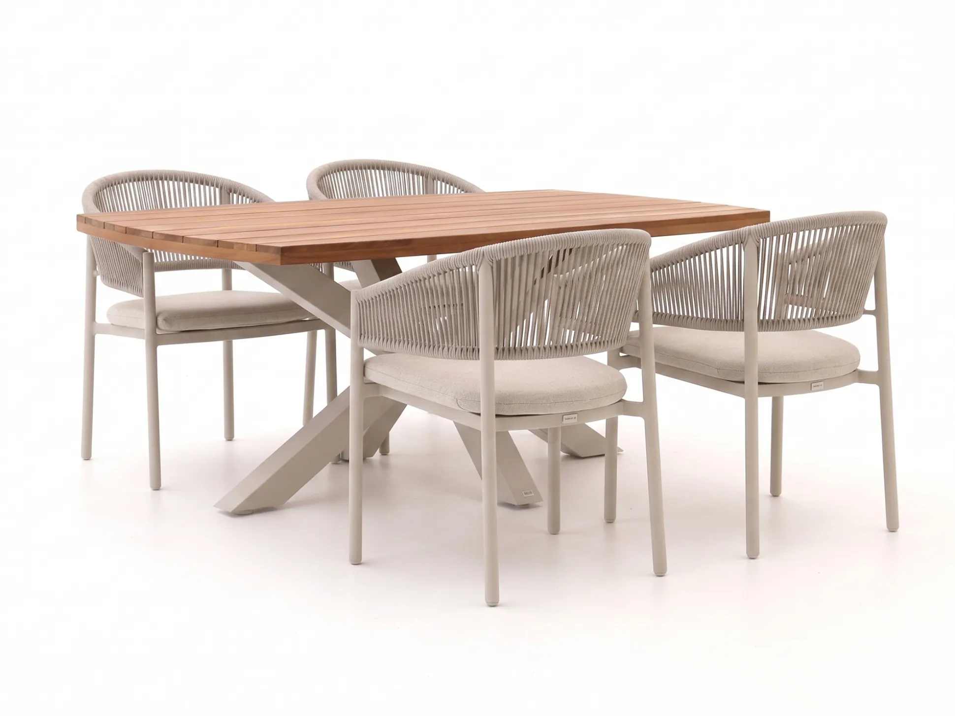 Bellagio Panaro/Induno Deens Ovaal 180cm dining tuinset 5-delig stapelbaar