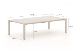 Bellagio Panaro lounge tuintafel 125x70x36cm