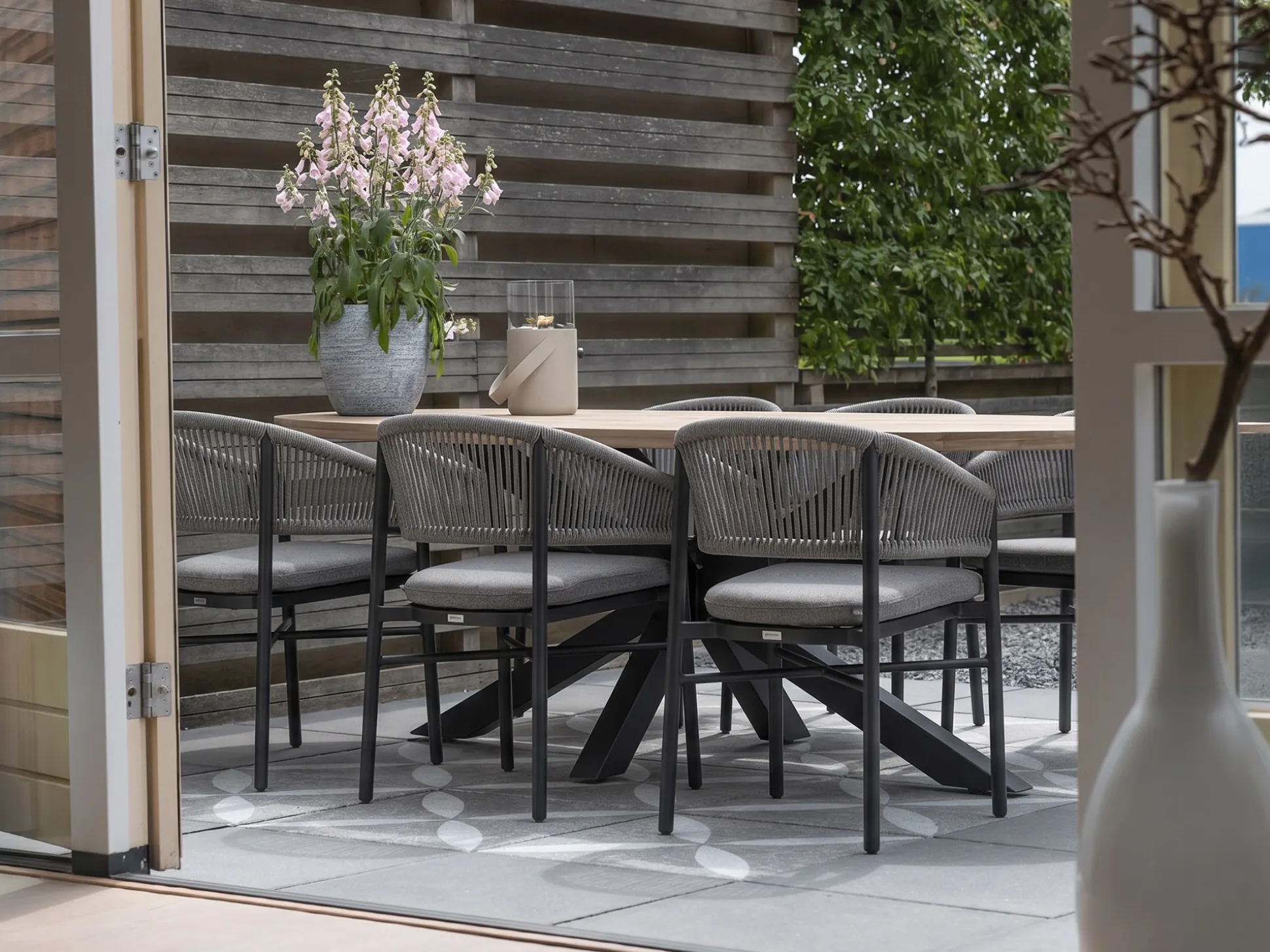 Bellagio Panaro/ROUGH-Y Ellips 240cm dining tuinset 7-delig stapelbaar