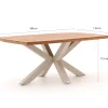 Bellagio Perzano/Induno Deens Ovaal 180cm dining tuinset 5-delig stapelbaar