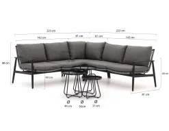 Bellagio Pizzoli/Pito hoek loungeset 6-delig
