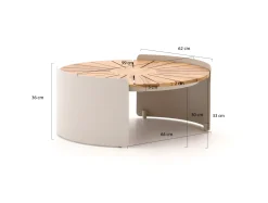 Bellagio Porcari lounge tuintafel ø70cm (h:30cm)
