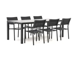 Bellagio Roma/Fidenza 220cm dining tuinset 7-delig stapelbaar