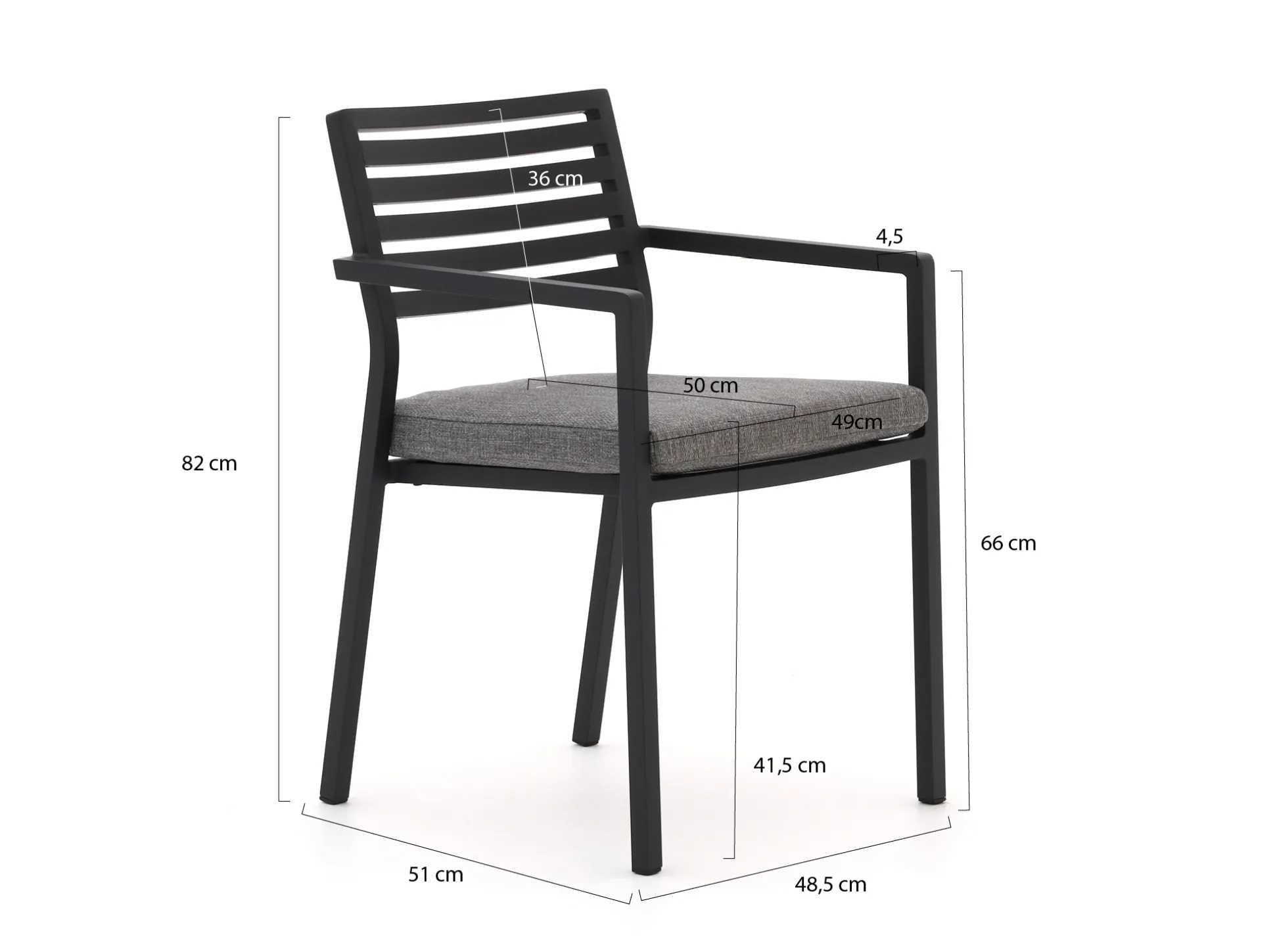 Bellagio Rumo dining tuinstoel stapelbaar
