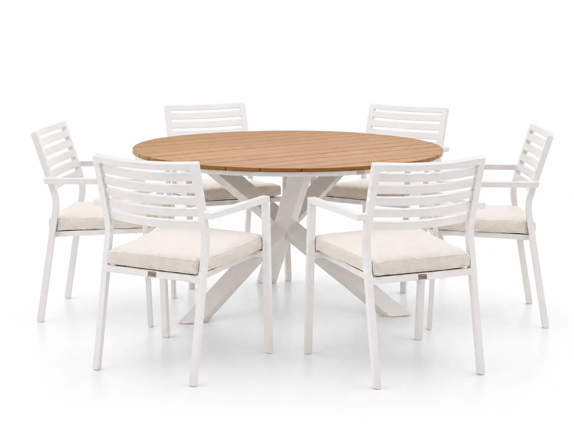 Bellagio Rumo/Fidenza ø149cm dining tuinset 7-delig stapelbaar