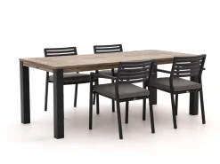 Bellagio Rumo/ROUGH-S 160cm dining tuinset 5-delig stapelbaar