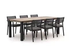 Bellagio Rumo/ROUGH-S 220cm dining tuinset 7-delig stapelbaar