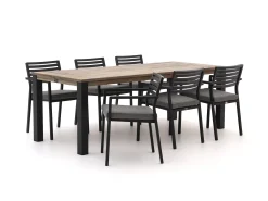 Bellagio Rumo/ROUGH-S 220cm dining tuinset 7-delig stapelbaar