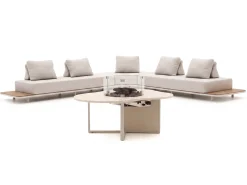 Bellagio San Lupo/Cosiloft Novi hoek loungeset met vuurtafel 4-delig