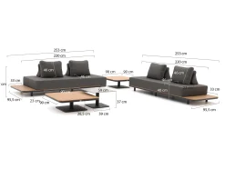 Bellagio San Lupo hoek loungeset 5-delig 4-zits
