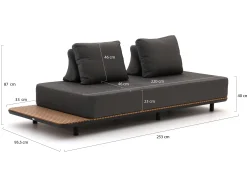 Bellagio San Lupo lounge tuinbank 2-zits links/rechts 253cm