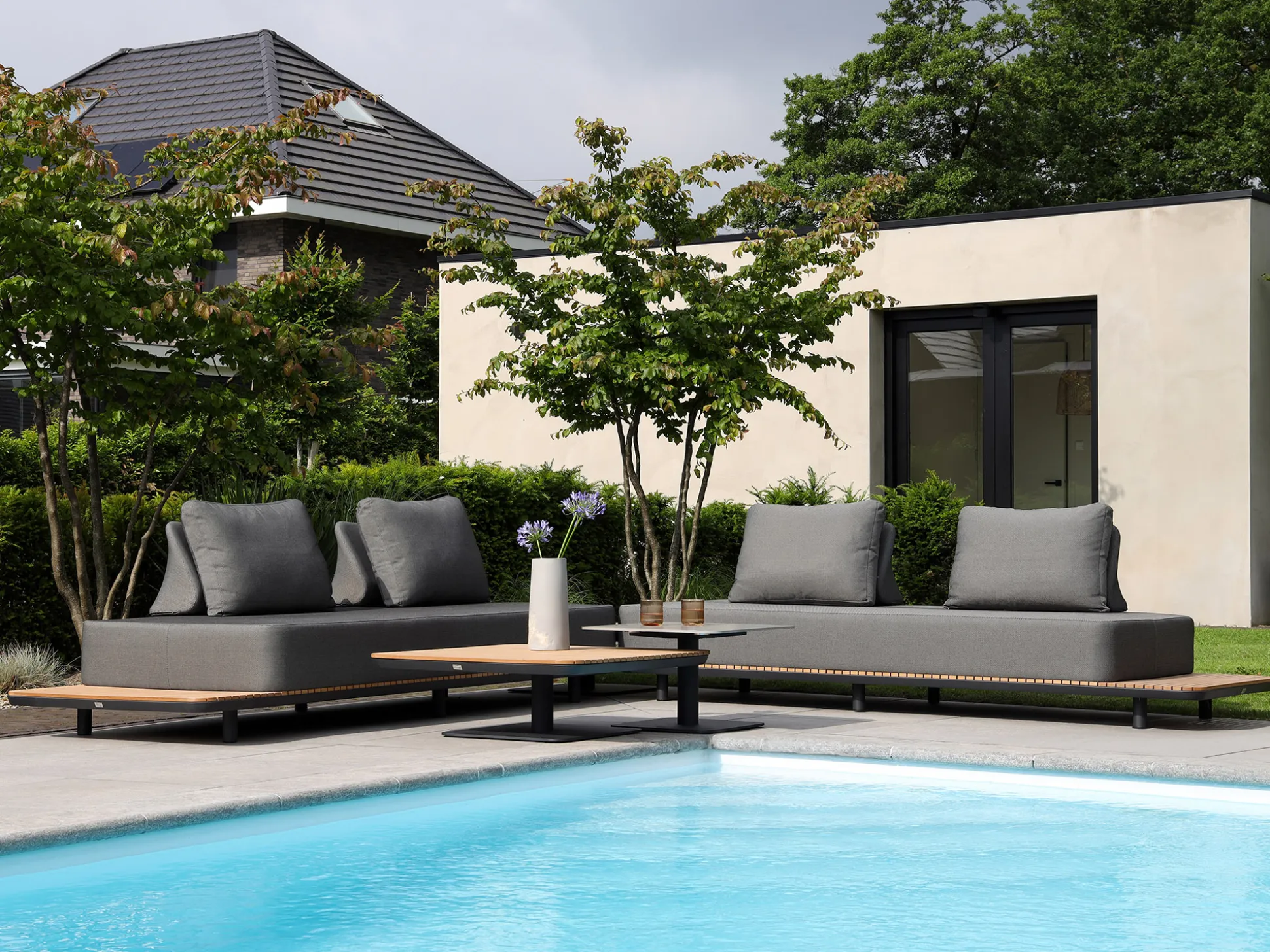 Bellagio San Lupo lounge tuinbank 2-zits links/rechts 253cm