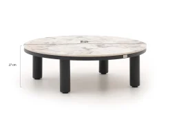 Bellagio Sarsina lounge tuintafelset ø85cm(h:27cm)/ø65cm (h:21cm)